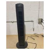Holmes 29 Manual Tower Fan with CleanBreeze Removable Grill, 3 Speeds, and 85° Oscillation, Black