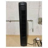 Holmes 29 Manual Tower Fan with CleanBreeze Removable Grill, 3 Speeds, and 85° Oscillation, Black