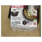 LOT OF 4 GoodCook Meal Prep Bowl Container with Dressing Cups, Black 40 Pieces Per Pack