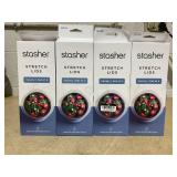 LOT OF 4 Stasher Silicone Reusable Large Stretch Lids