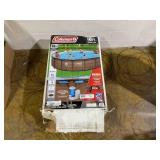 Coleman Power Steel 18 ft. x 48 in. Round Metal Frame Above Ground Pool Set Includes Cover, Filter Pump, Ladder, & Filter Cartridge