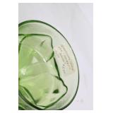 Set of 10 Green Depression Glass Goblets