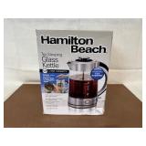 Hamilton Beach Tea Steeping Glass Kettle with Removable Tea Steeper 1.7L