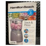 Hamilton Beach Stack & Press 3-Cup Food Chopper.