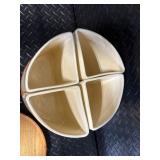 Canister Set - Vintage 4-Piece Ceramic Tea Flour Coffee Sugar with Wood Lid