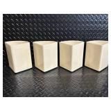 Canister Set - Vintage 4-Piece Ceramic Tea Flour Coffee Sugar with Wood Lid