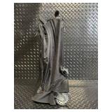 Black Rolling Backpack with Telescoping Handle, Dual Wheels, and Multi-Compartment Organizer