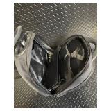 Black Rolling Backpack with Telescoping Handle, Dual Wheels, and Multi-Compartment Organizer