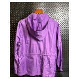 Sport Savvy Purple Hooded Windbreaker Jacket - Size L