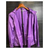 Sport Savvy Purple Hooded Windbreaker Jacket - Size L
