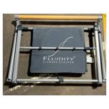 Fluidity Fitness Evolved - Folding Exercise Frame with Wood Barre & Padded Backrest
