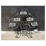 Wrought Iron Tree-Shape Plant Stand with Perforated Square Shelves