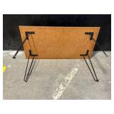 Oak-Veneer Coffee Table with Hairpin Legs - 46in L x 15in W