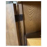 Armoire - Oak Wood, Double Doors, 4-Drawer Interior & Lower Drawer