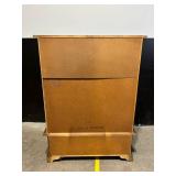 Armoire - Oak Wood, Double Doors, 4-Drawer Interior & Lower Drawer