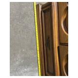 Armoire - Oak Wood, Double Doors, 4-Drawer Interior & Lower Drawer