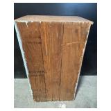 Vintage Brown Wood 5-Drawer Dresser Tall Chest with Round Knob Pulls