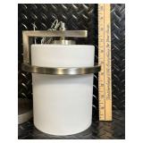 Halo 1-Light Brushed Nickel Mini Pendant with Satin Opal Glass - Model 2767-01-55