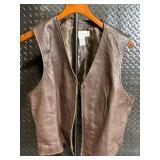 Croft & Barrow Lambskin Leather Vest XL - Brown