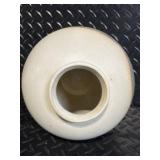 Pair of Made-in-Japan Ceramic Vases - Round Glazed Vase with Color Stripe & Swan-Shaped Decanter