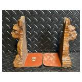 Ornawood German Shepherd Bookends - Vintage USA-Made Pair