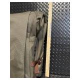 Hartmann Garment Bag Olive Canvas with Leather Trim