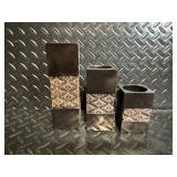 Decorative Home Decor Set - Patterned Frames, Vases, Plant Arrangements & Bowls