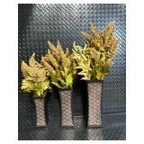 Decorative Home Decor Set - Patterned Frames, Vases, Plant Arrangements & Bowls