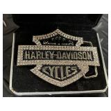 Harley-Davidson Belt Buckle Set - Rhinestone Shield Buckle, HD Letters & Bandana