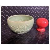 Pig-Shaped Ceramic Teapot - Floral Accent Mug - Green Leaf Bowl - Salt & Pepper Shaker Set