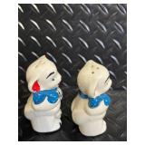 Toothpick Dispenser with Bird Top - Made in China, 2 Ceramic Cats & Colorful Bird