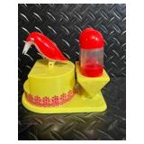 Toothpick Dispenser with Bird Top - Made in China, 2 Ceramic Cats & Colorful Bird