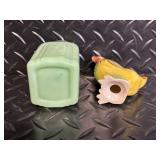 Pepper Shaker & Rooster Figurine - Ceramic Kitchen Decor Set