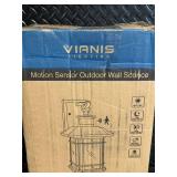 Vianis Lighting Motion Sensor Outdoor Wall Sconce 110-120V Model 81081 WH