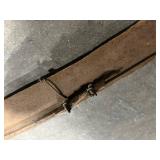 Antique Carriage Wheel Fender - 34in Curved Mudguard with Wood Mounts