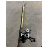 Shakespeare Spincast Pink Reel & Mixed Fishing Rods (Lot of 6)