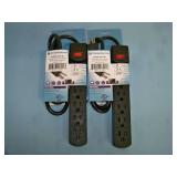 (2) Comprehensive CPWR-SP6-3B 6-Outlet Surge Protector with 3