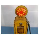 Ceramic Old Model Pick-up Truck and Gas Pump Figures