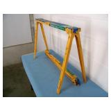 (2) Metal Adjustable Height Sawhorses