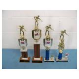 (4) Pool Tournament Trophies