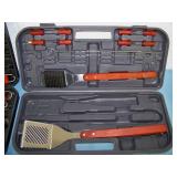(2) Hard Plastic Cases with Barbeque (BBQ) Tools