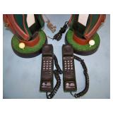 (2) Vintage / Collectible Golf Bag Wired Telephones / Phones