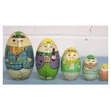 Easter Egg Nesting Rabbits