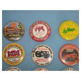 (12) Vintage / Collectible Rice County Steam and Gas Engines Inc. Pins from the 70