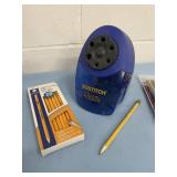 Bostitch QuietSharp 6 Electric Pencil Sharpener & LOTS of New and Colored Pencils