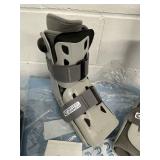 Lot of 2 AirCast AirSelect Durable Foot Shell Walking Boots, Aspen Horizon 631 Back Brace and Knee Stabilization Brace