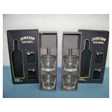 (4) Jameson Black Barrel Lowball Glasses - in Original Boxes