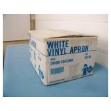 (72 count box) White Vinyl Aprons - NEW IN BOX