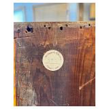 Vintage Bamboo-Style Tall Dresser with Textured Drawers and Decorative Accents