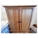 Wooden Wardrobe Cabinet with Drawers and Shelves